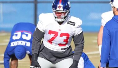 Giants' Evan Neal showing good early signs at new guard positions