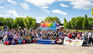 In the Community | Buffalo Bills and Highmark BCBS Staff participate in the 2025 Buffalo Pride Parade