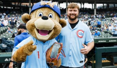 Chicago Bears Rookies Attend Cubs Game At Wrigley Field