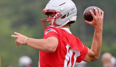 Drake Maye starts hot, rookie WR catches long TD