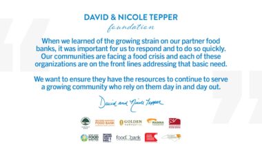 The David & Nicole Tepper Foundation announces over $10 million commitment to all food banks in the Carolinas