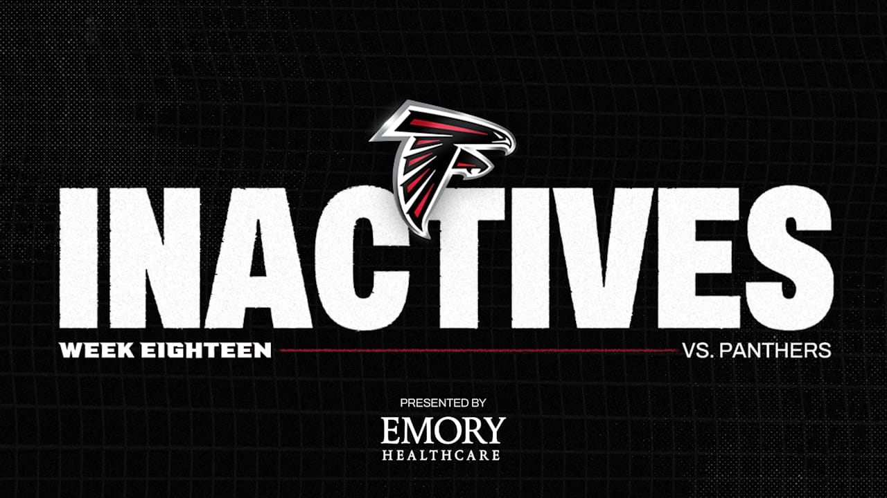 Atlanta Falcons inactives for Week 18 vs. Carolina Panthers