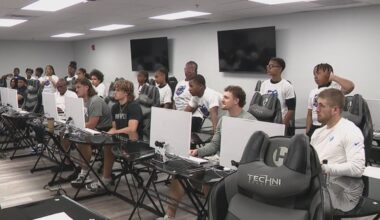 Detroit Lions players join Redford students for special lesson in technology