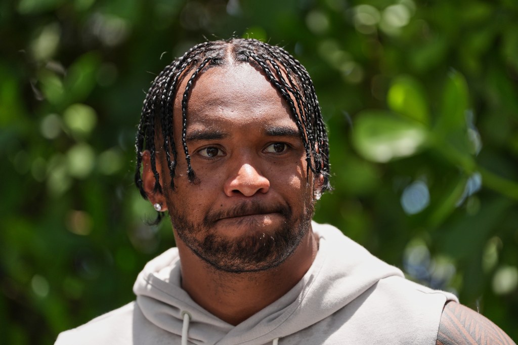 Dolphins' Tua Tagovailoa works to protect himself in 2025