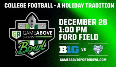 2025 GameAbove Sports™ Bowl Scheduled for December 26, 1 PM ET at Ford Field