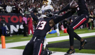 Texans intercept Herbert a career-high 4 times in a 32-12 win over Chargers in wild-card playoff