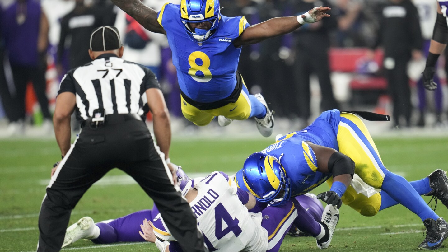 Rams overwhelm Vikings 27-9 in wild-card playoff game moved to Arizona because of LA wildfires