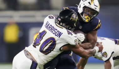 Chargers struggle to score after RB J.K. Dobbins hurts his knee in his reunion game with Ravens