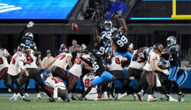 McLaughlin's field goal in OT helps Bucs beat Panthers 26-23, move into 1st-place tie in NFC South