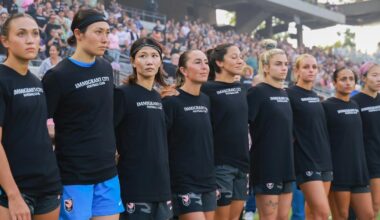 Angel City wears 'Immigrant City Football Club' shirts