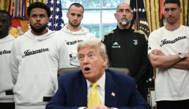 Juventus players and coaches visit Trump at White House.