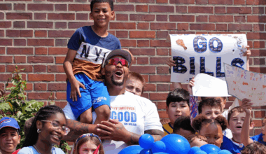 Buffalo Bills players visit 12 schools as part of 'Community Takeover Day'