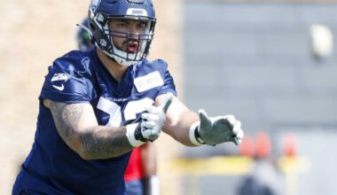 The early status on the Seattle Seahawks offensive line at OTAs