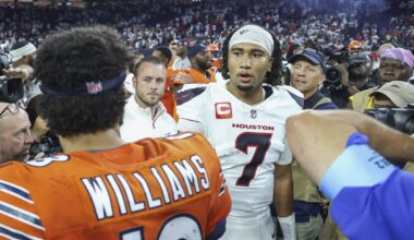 CJ Stroud, Caleb Williams laugh about infamous postgame handshake