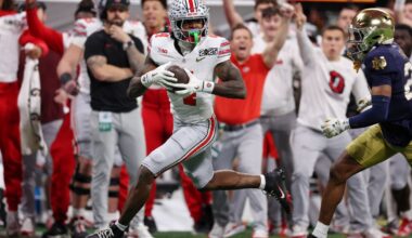 Who do Ohio State football fans think will lead the team in touchdowns and sacks?