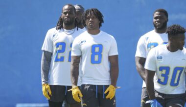 Omarion Hamtpon, Chargers RB room ranked just inside top 16