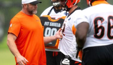 Bengals give an early look at potential starting offensive line
