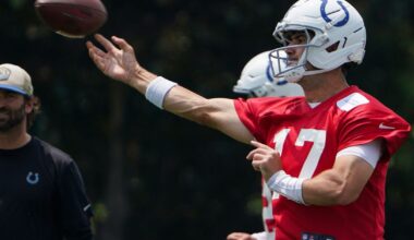 Training camp will showcase a showdown at quarterback for the Colts
