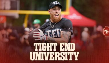 49ers Tight Ends Hit the Field at 2025 Tight End University