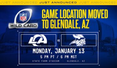 Rams-Vikings Wild Card Game Moved to Arizona