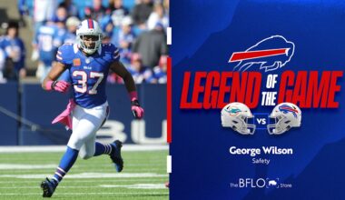 George Wilson announced as Bills Legend of the Game for Week 9 against the Dolphins