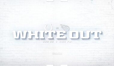 Colts to unveil inaugural "Winter White-Out" themed Gameday for Dec. 22 contest vs. the Titans