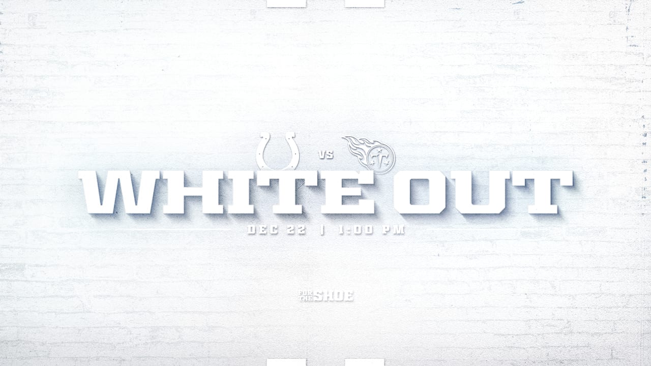 Colts to unveil inaugural "Winter White-Out" themed Gameday for Dec. 22 contest vs. the Titans