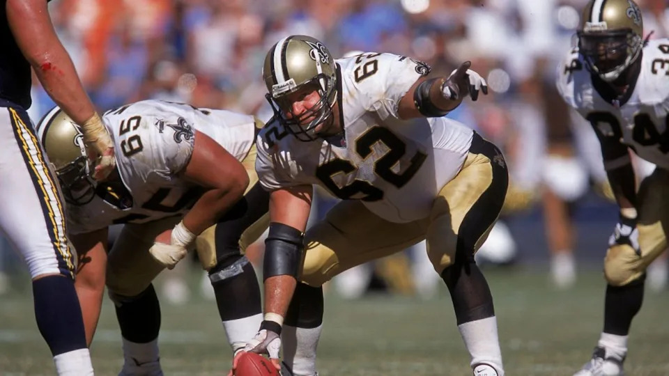 New Orleans Saints center Jerry Fontenot (62) prepares for a snap against the San Diego Chargers. Credit: SB Nation