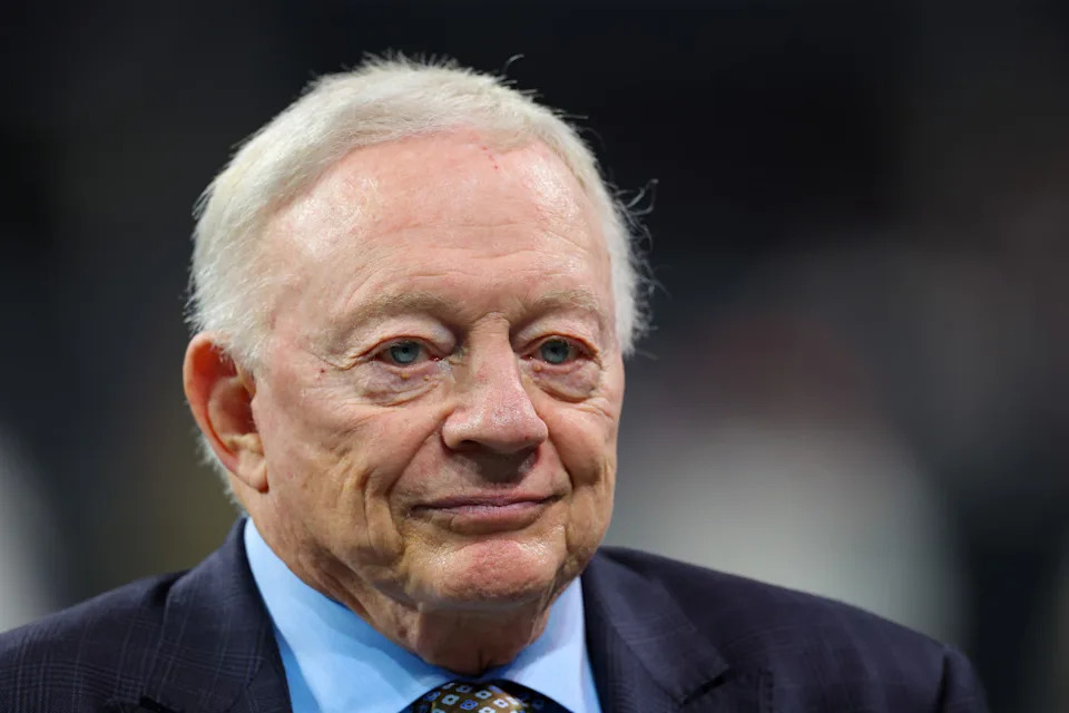 ATLANTA, GEORGIA - NOVEMBER 03: Jerry Jones, owner of the Dallas Cowboys, looks on prior to the game against the Atlanta Falcons at Mercedes-Benz Stadium on November 03, 2024 in Atlanta, Georgia. (Photo by Kevin C. Cox/Getty Images)Kevin C&period; Cox&sol;Getty Images