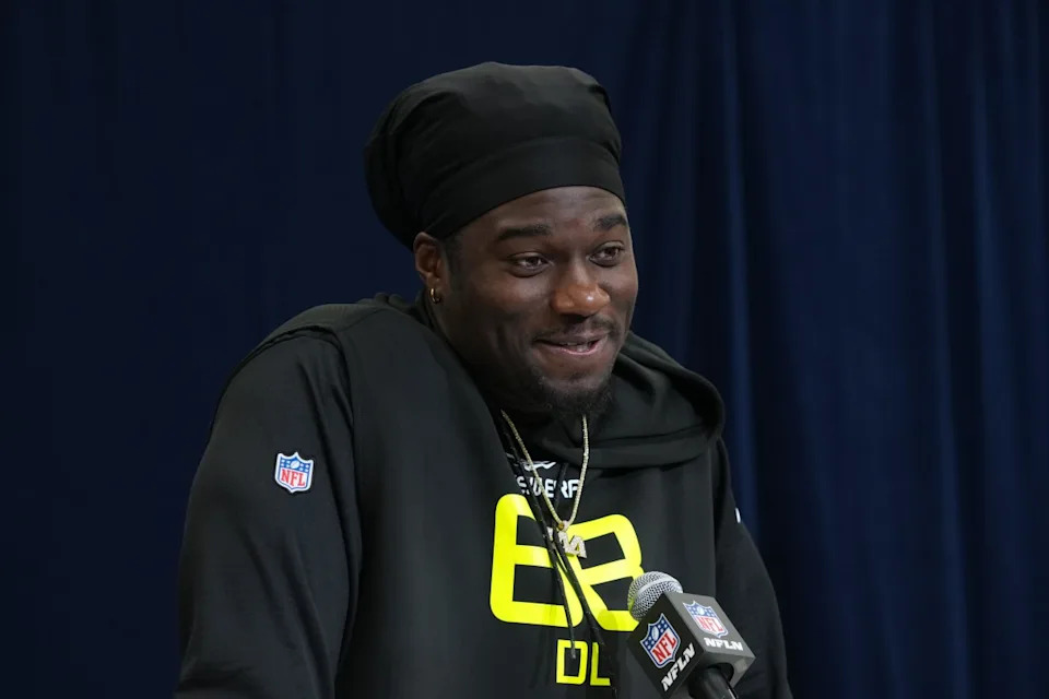 Former Texas A&M edge rusher and No. 17 overall pick Shemar Stewart.Kirby Lee/Imagn Images