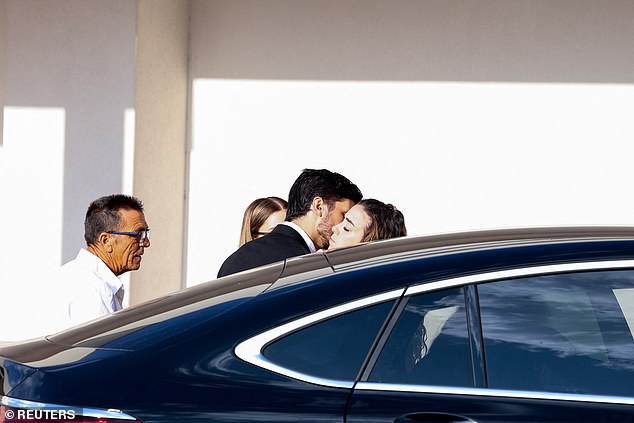 The grieving wife of Liverpool footballer Diogo Jota has arrived in his Portuguese hometown ahead of his funeral later today