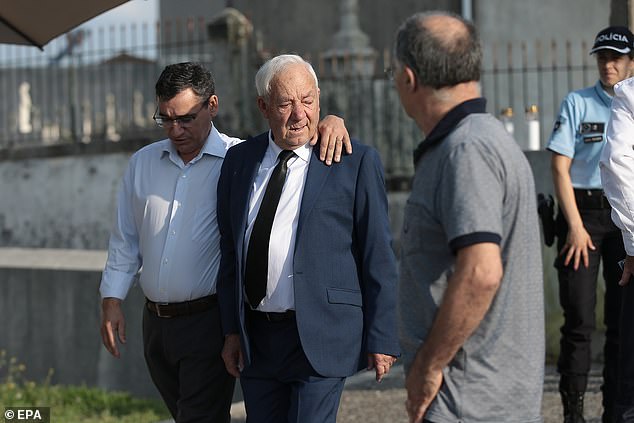 Diogo Jota and Andre Silva's grandfather arrives for the funeral of late Portugal's players on Saturday