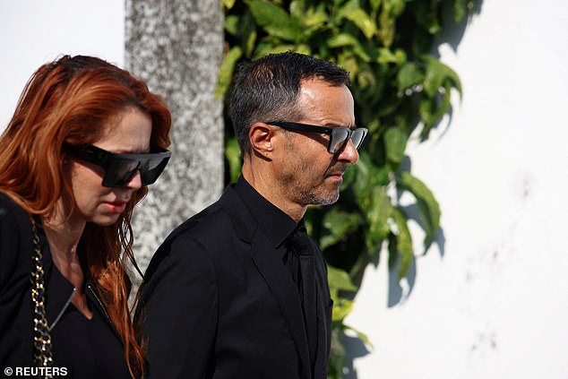 Diogo Jota's agent Jorge Mendes arrives for the funeral of the Liverpool footballer at the Chapel of the Resurrection, in Gondomar