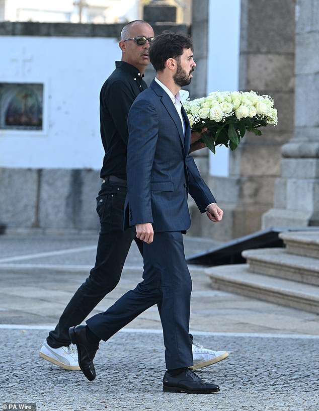 Manchester City Bernardo Silva arrives for the funeral of his Portugal teammate Diogo Jota and his brother Andre Silva who both died on Thursday