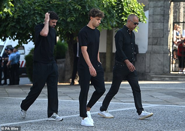 Chelsea and Portugal player Joao Felix arrives at the funeral of his national side teammate Diogo Jota and his brother Andre Silva