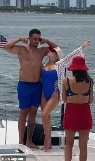 Mahomes celebrated the Fourth of July with wife Brittany