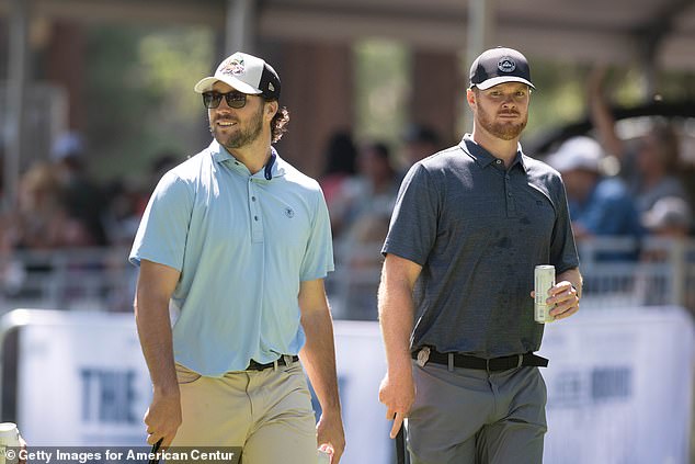 Josh Allen (left) and Sam Darnold are among the other NFL stars in the field at Lake Tahoe