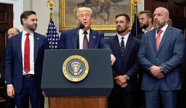 Donald Trump hosted multiple professional athletes at the White House on Thursday