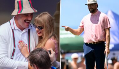 Travis Kelce gives adorable reaction to fan who calls Taylor Swift the 'best girlfriend in the world'