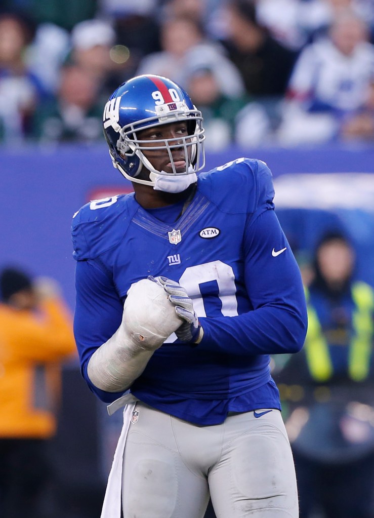 Former Giant Jason Pierre-Paul lost multiple fingers in a Fourth of July fireworks accident in 2015.