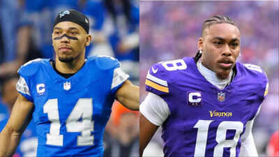 Lions WR Amon-Ra St. Brown and Vikings WR Justin Jefferson are on the same wavelength