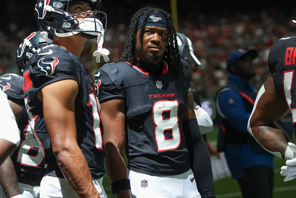 Houston Texans wide receiver John Metchie III (8).Troy Taormina-Imagn Images