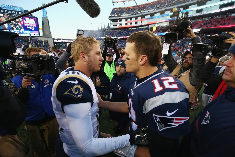 Goff and Brady faced off against each other in Super Bowl LIII