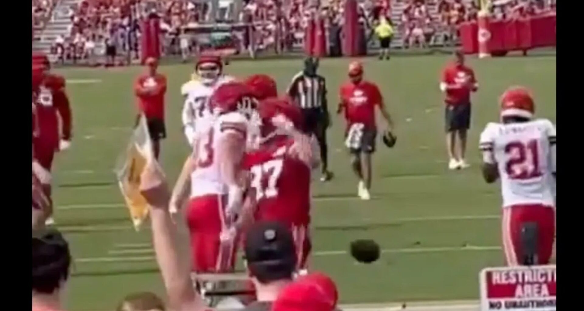 Travis Kelce apologized after punching Kansas City Chiefs teammate in practice - but Patrick Mahomes 'loved' it