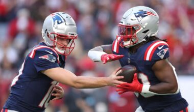 WATCH: Patriots QB Drake Maye completes pass to jet ski-riding teammate Rhamondre Stevenson