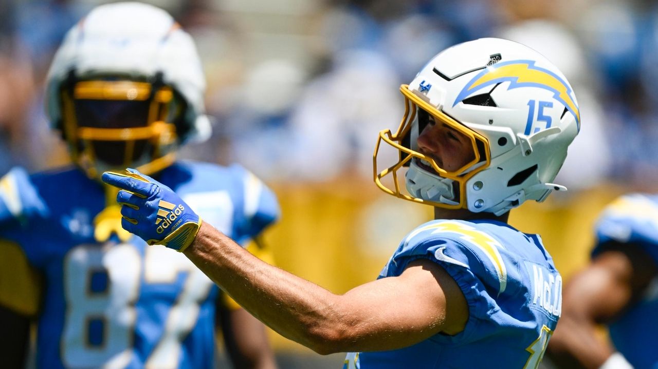 Chargers rave about wideout McConkey, with Harbaugh saying he's 'uncoverable' 1 on 1