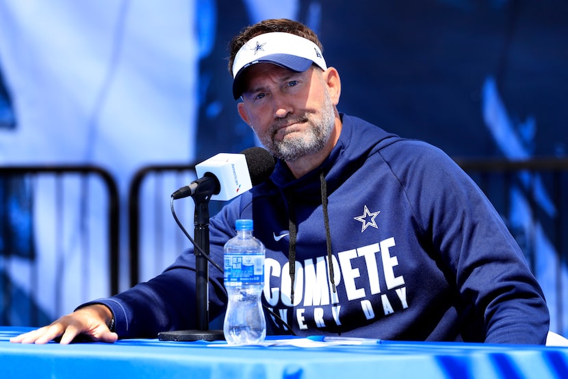 Dallas Cowboys head coach Brian Schottenheimer talked about punches being thrown between...