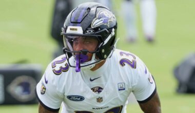 Ravens training camp 2025: Jaire Alexander to return after knee swelling drained; Rashod Bateman ill