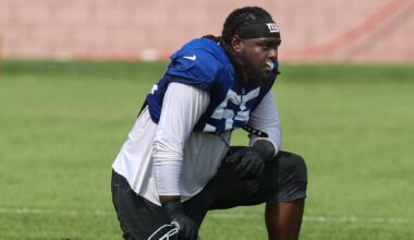 Giants offensive tackle James Hudson fighting the good fight with new teammates