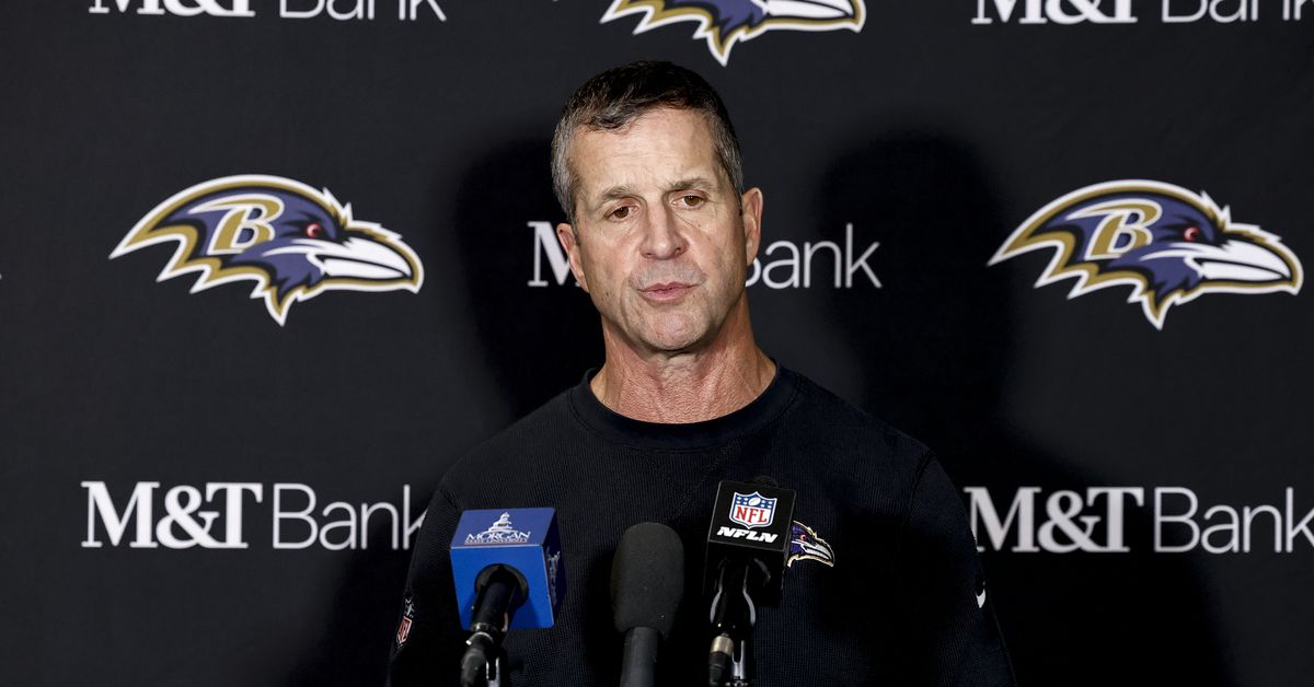 Baltimore Ravens Head Coach John Harbaugh meets with President Trump at White House